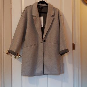 NWT Zara Oversized Super Soft Grey Coat Size Small